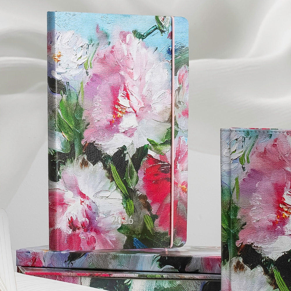 Darbo knyga minkštu viršeliu su gumele - Dangaus pieva