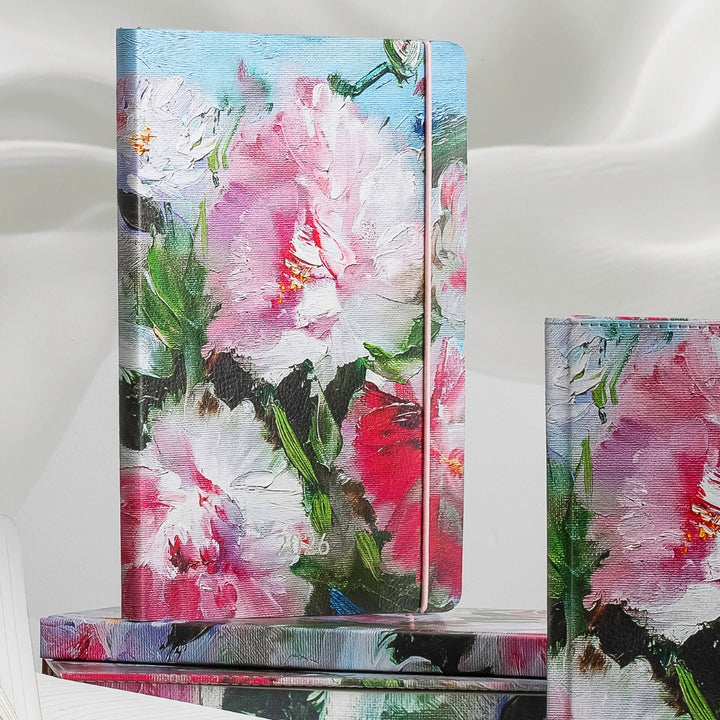 Darbo knyga minkštu viršeliu su gumele - Dangaus pieva