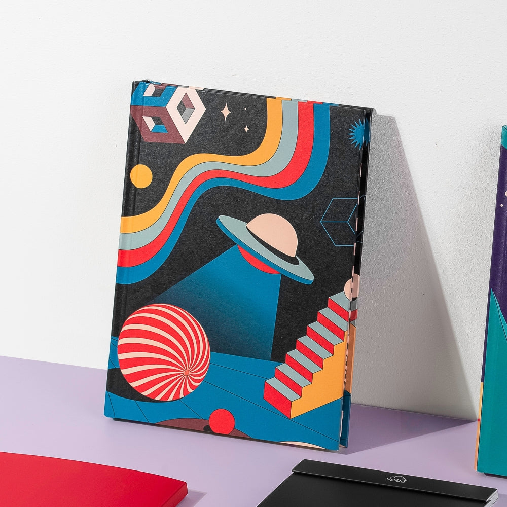 Užrašinė A5 su kietu viršeliu - Ufo