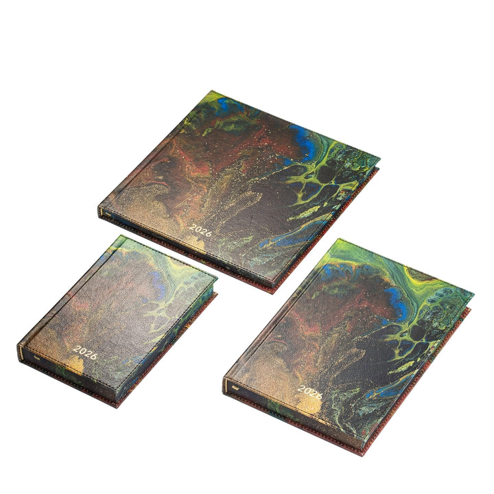 Darbo knyga su kietu eko odos viršeliu - Žemė