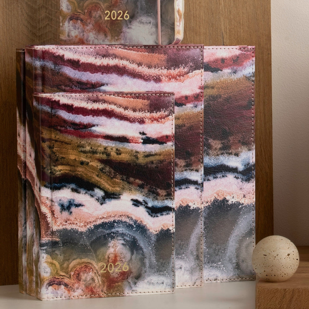 Darbo knyga su kietu eko odos viršeliu - Jupiteris