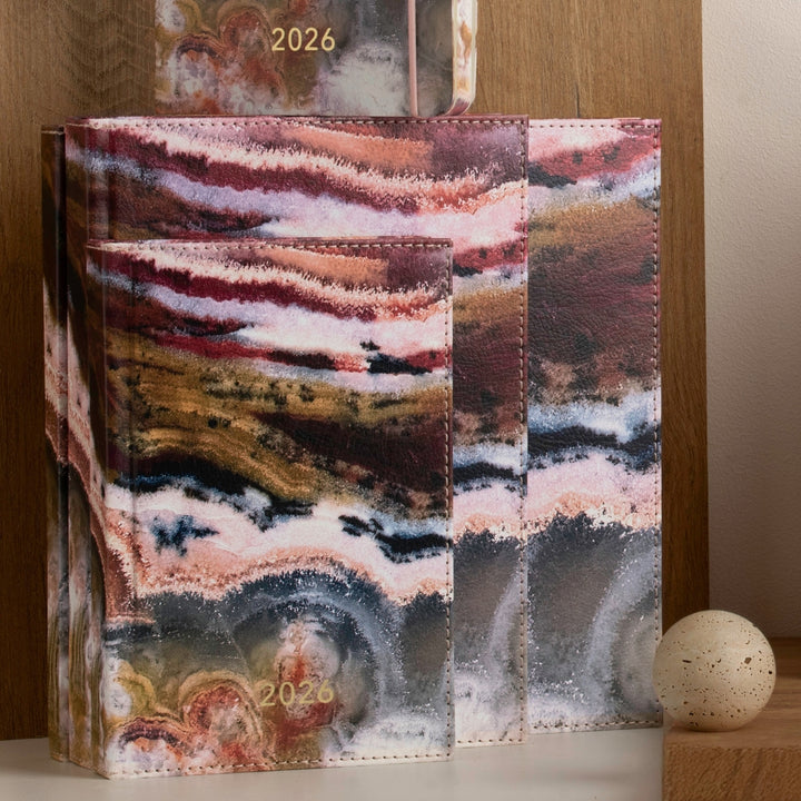 Darbo knyga su kietu eko odos viršeliu - Jupiteris