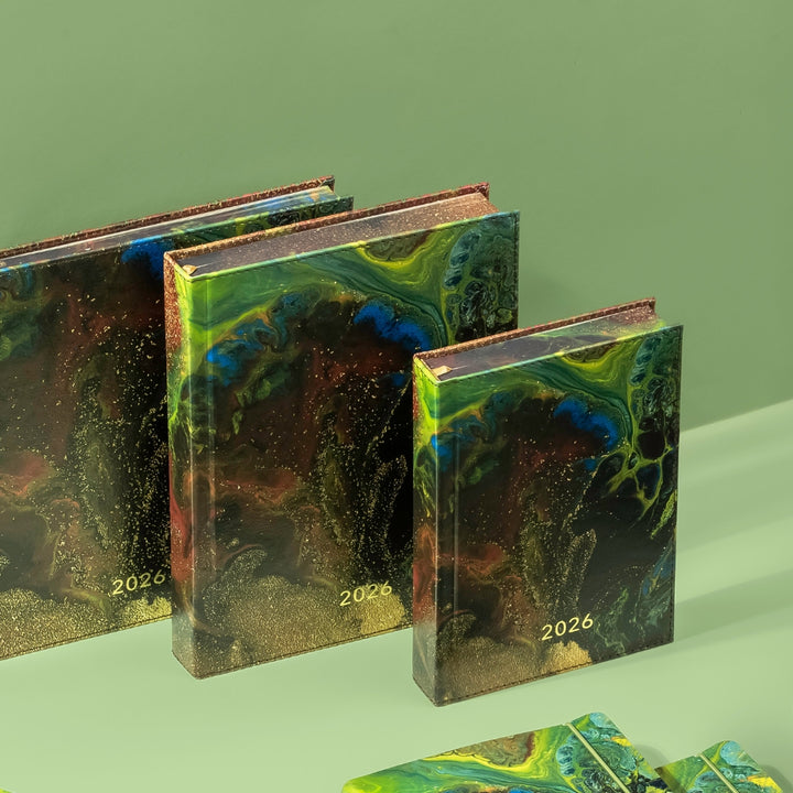 Darbo knyga su kietu eko odos viršeliu - Žemė