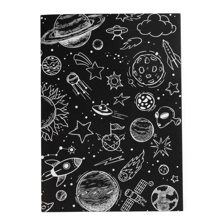 Drawing book with black pages “Starry night"