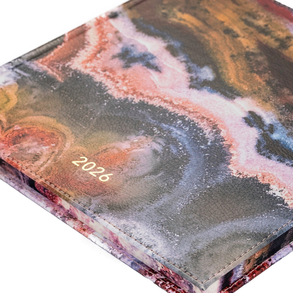 Darbo knyga su kietu eko odos viršeliu - Jupiteris