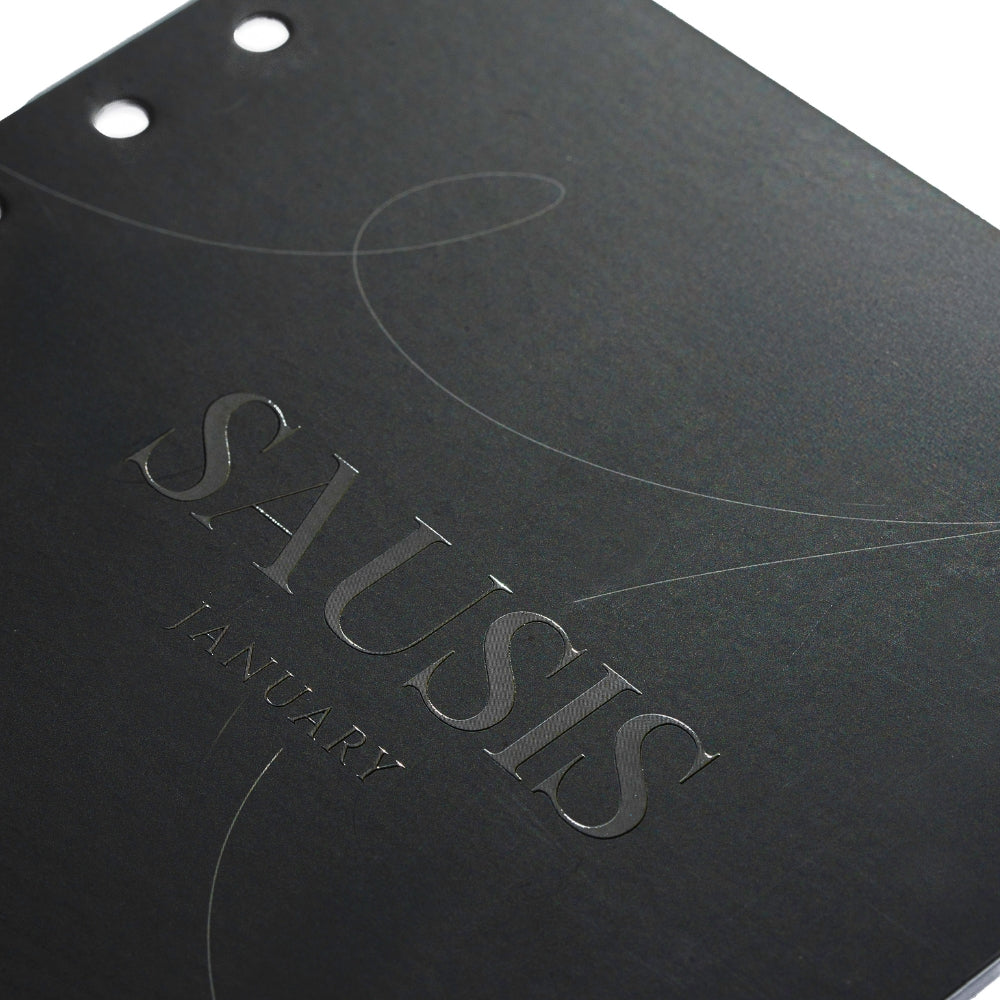 Mėnesių skirtukai 2026 - Juodas