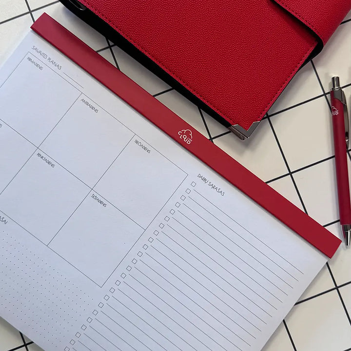 Raudonas savaitinis planuoklis