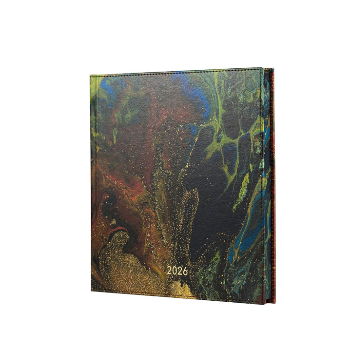 Darbo knyga su kietu eko odos viršeliu - Žemė