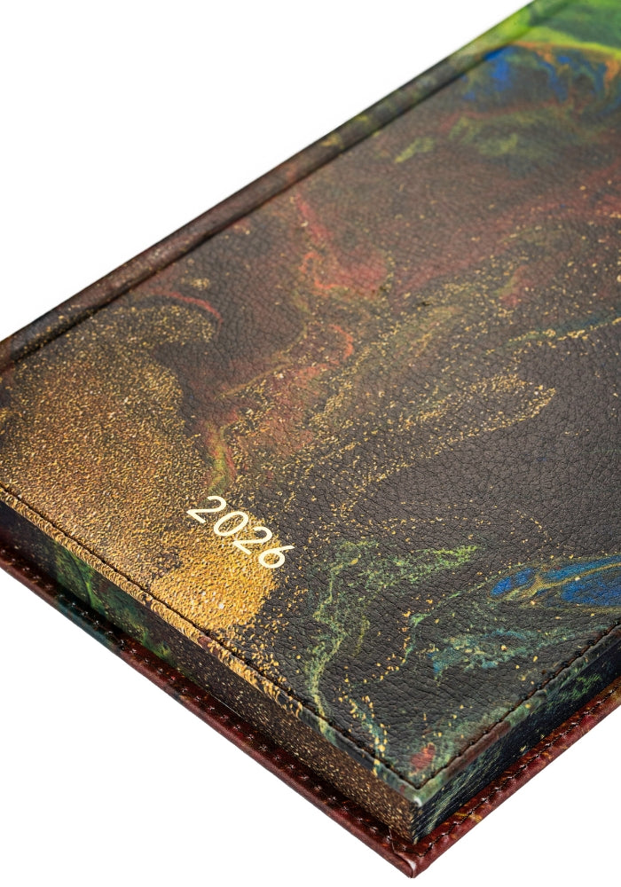 Darbo knyga su kietu eko odos viršeliu - Žemė