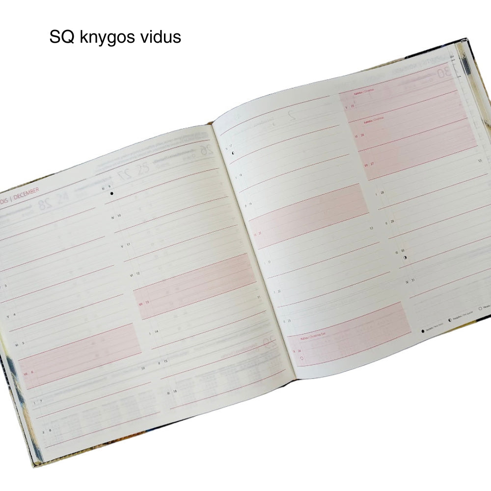 Darbo knyga 2027 su kietu eko odos viršeliu - Mėlyna tyla