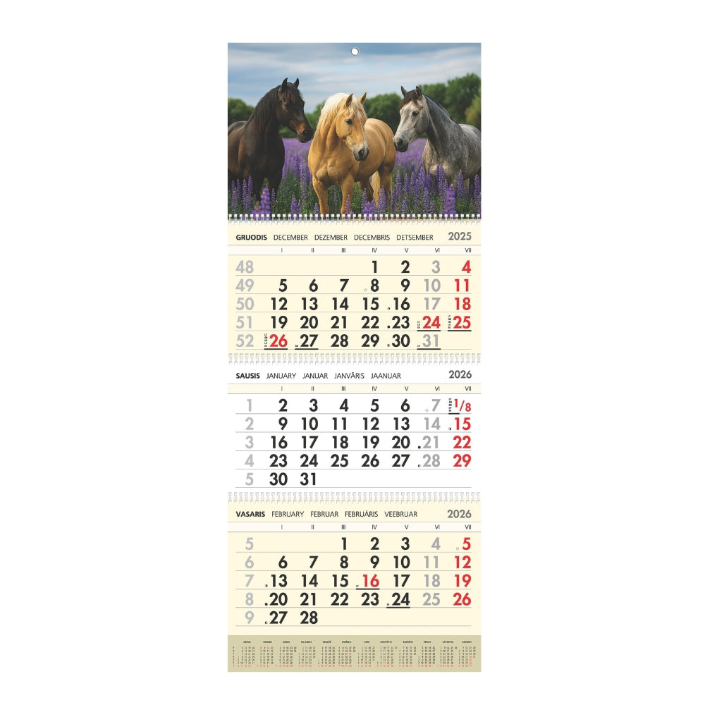 Sieninis kalendorius 2026 - Pievos žirgai