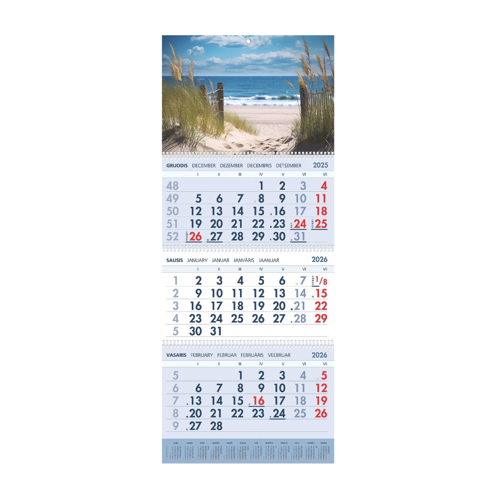 Sieninis kalendorius 2026 - Pajūris