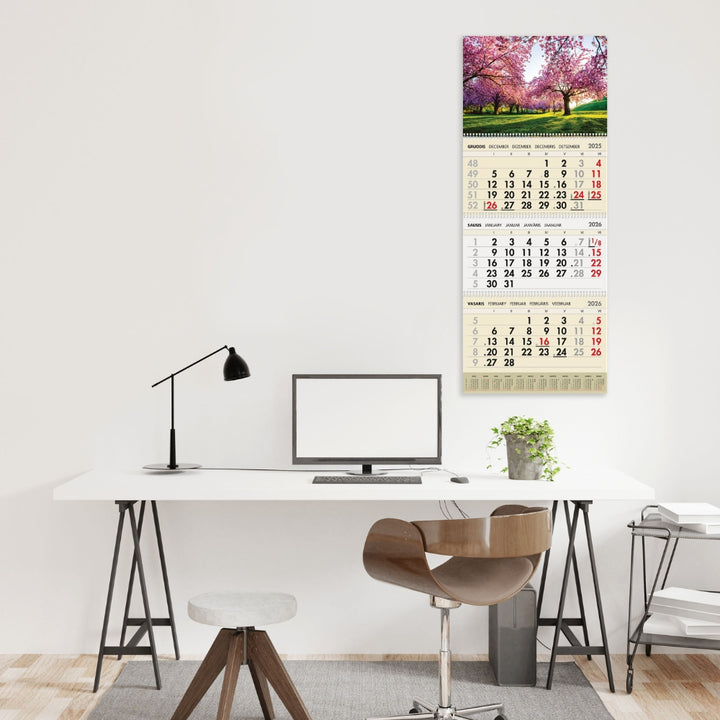 Sieninis kalendorius 2026 - Sakuros