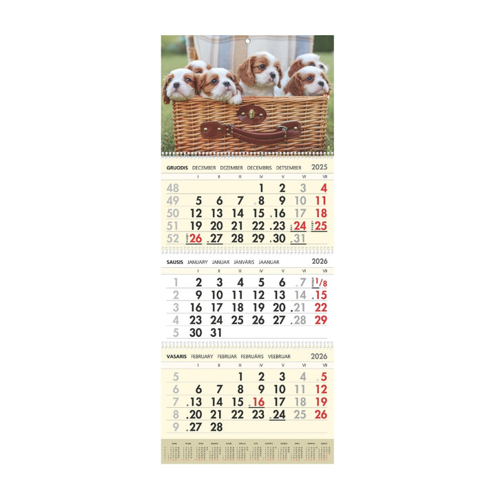 Sieninis kalendorius 2026 - Šuniukai