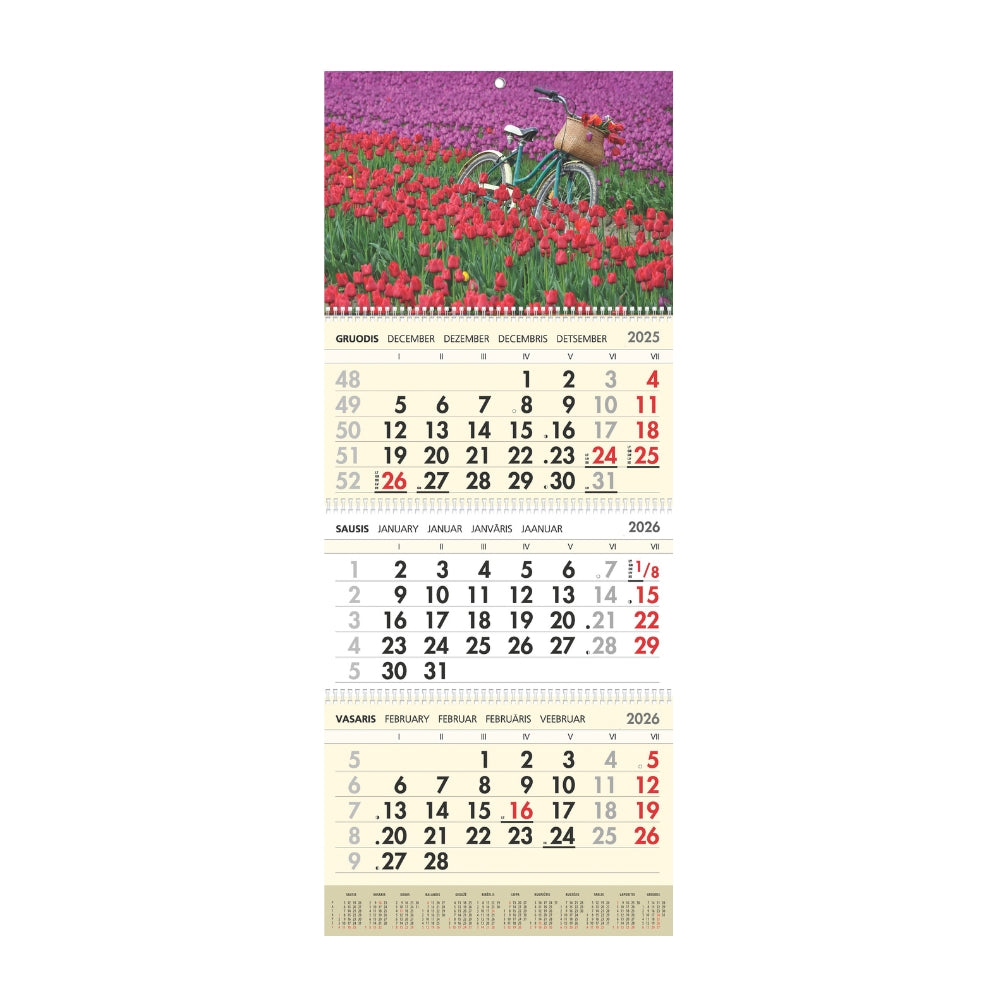 Sieninis kalendorius 2026 - Tulpės